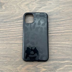 iPhone 11 Black Leopard Phone Case
